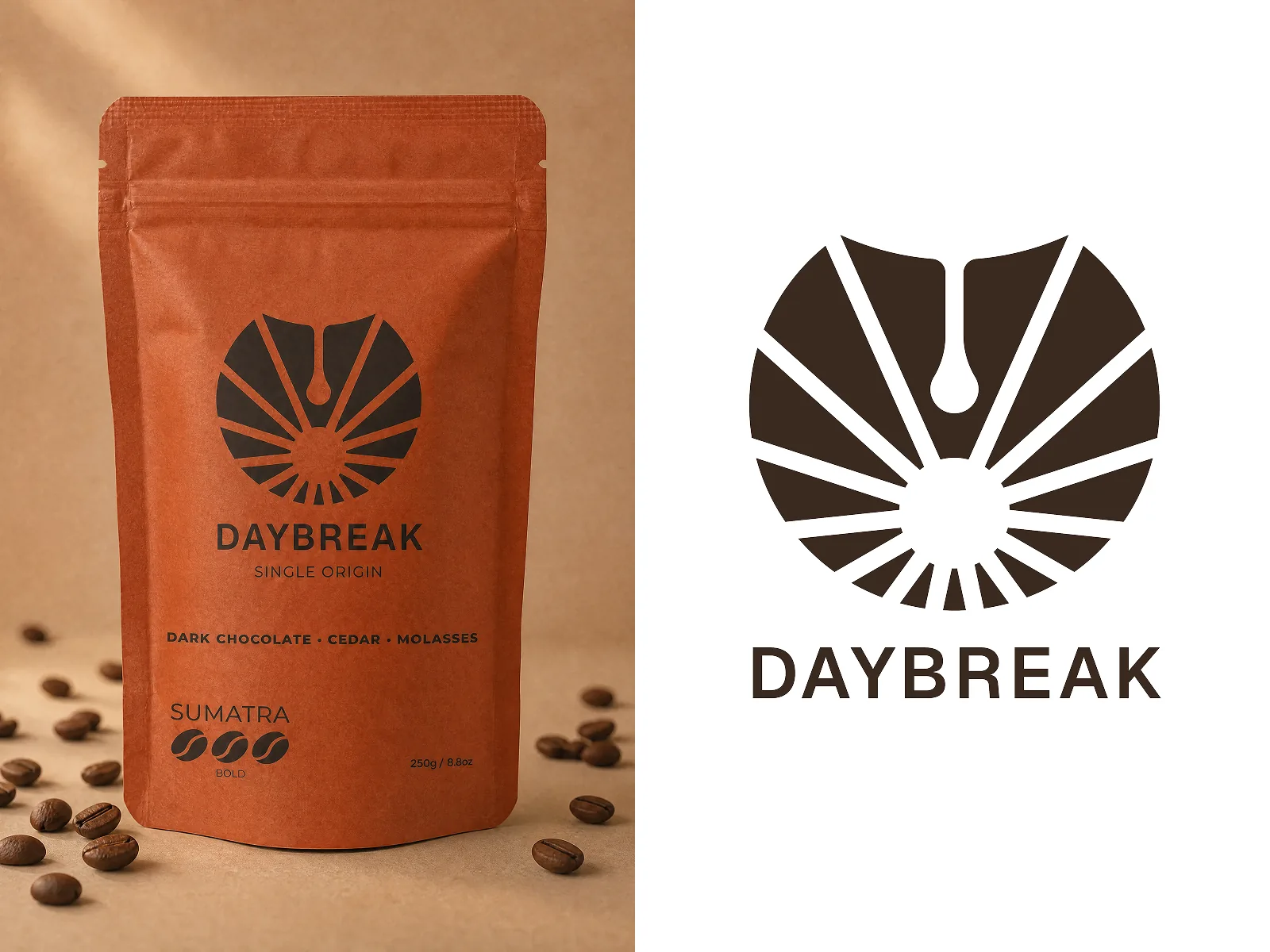 Daybreak — packaging and logo lockup
